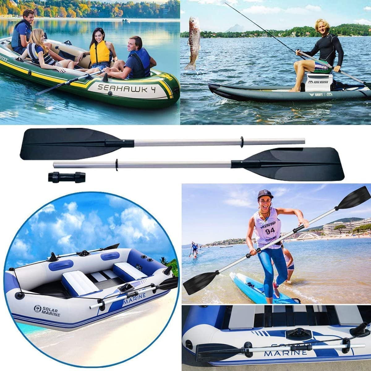 Detachable 2 in 1 Kayak Paddle, Lightweight