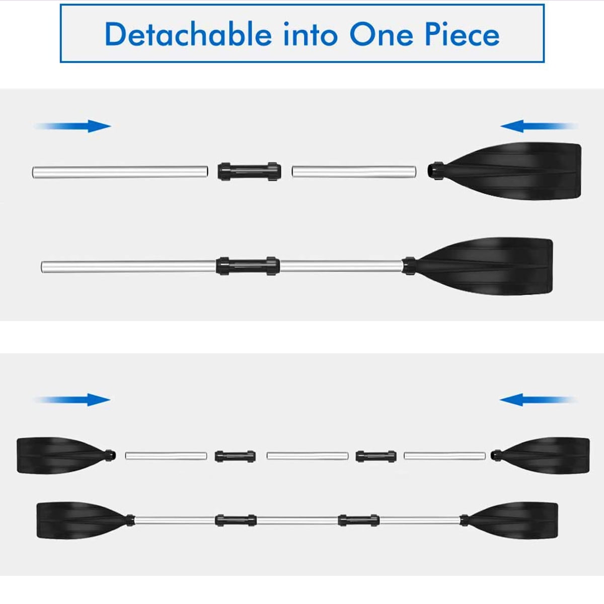 Detachable Kayak Paddle: Lightweight 2-in-1 Canoe Oars