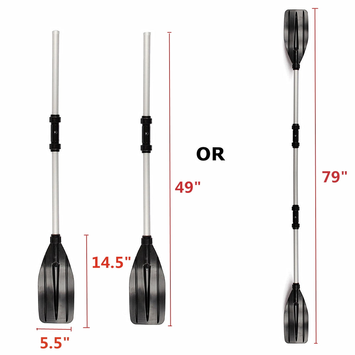 Detachable Kayak Paddle: Lightweight 2-in-1 Canoe Oars
