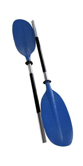 Lightweight Aluminum Kayak Paddle - Blue Asymmetric Detachable