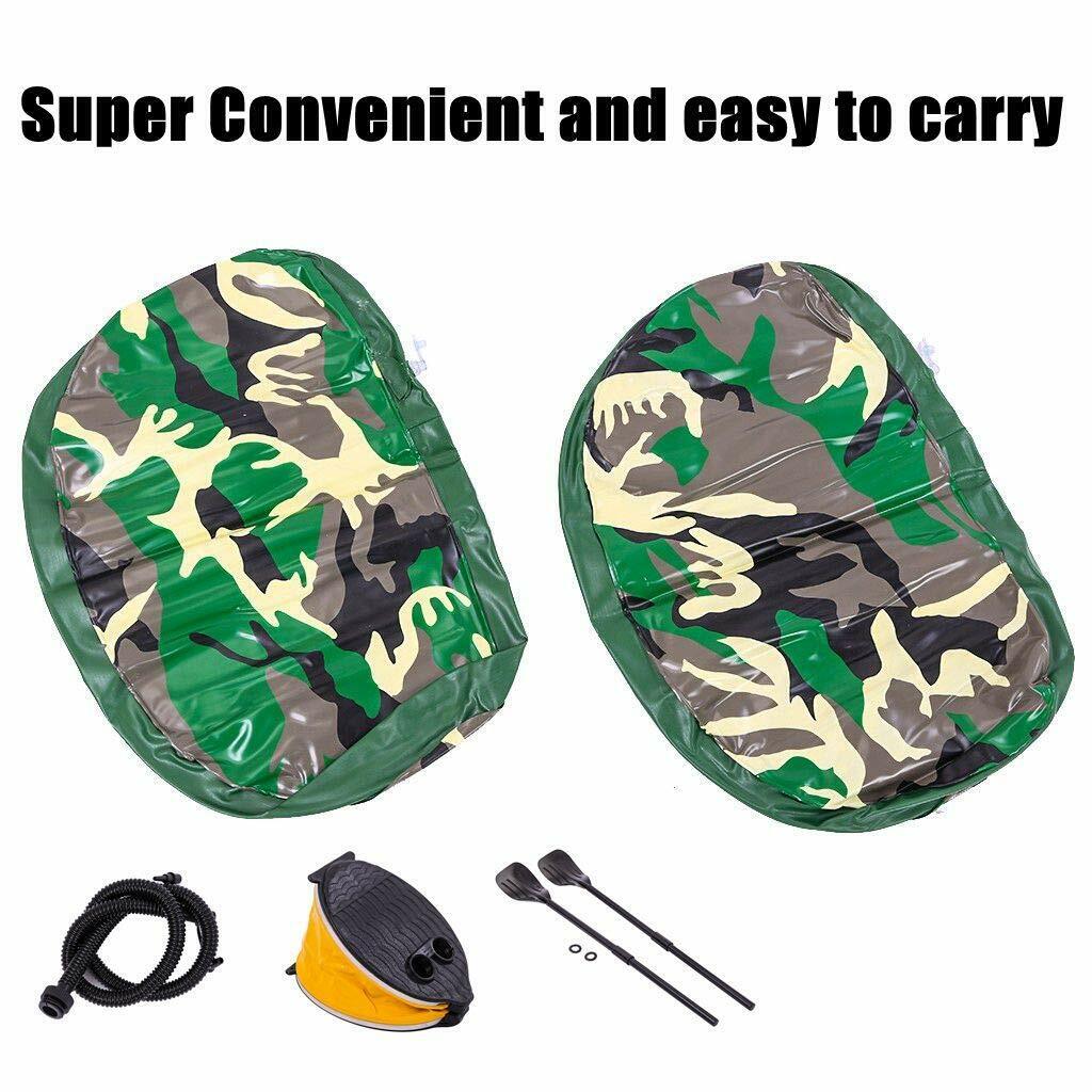 4-Person Inflatable Kayak Raft Set with Oars & Pump