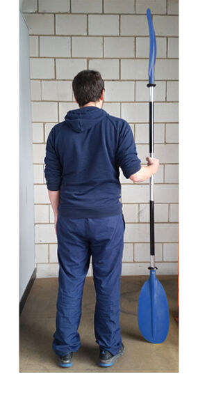 Lightweight Aluminum Kayak Paddle - Blue Asymmetric Detachable