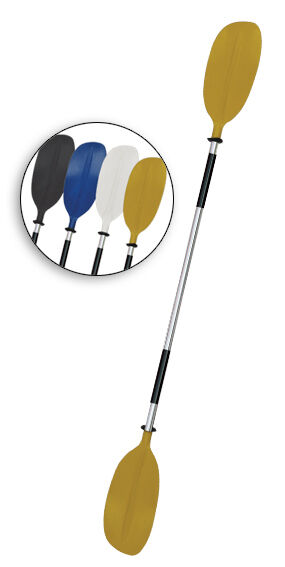Yellow Aluminum Asymmetric Kayak Paddle Detachable Lightweight Canoe