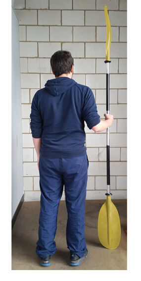 Yellow Aluminum Asymmetric Kayak Paddle Detachable Lightweight Canoe