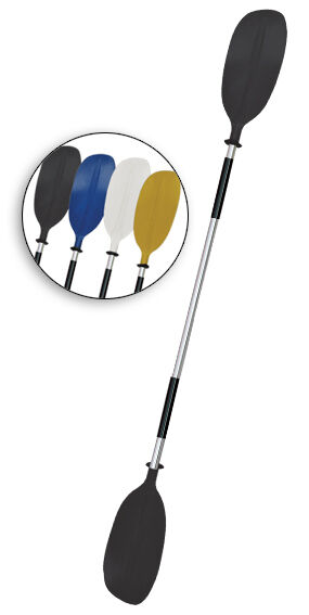 Detachable Lightweight Black Aluminum Kayak Paddle, Asymmetric