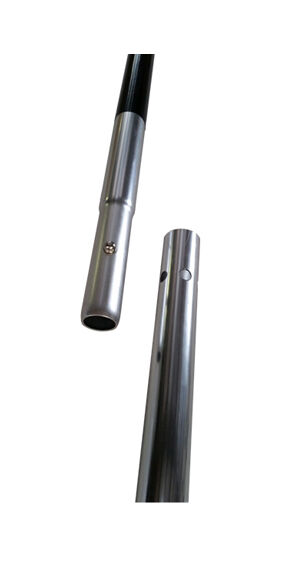 Detachable Lightweight Black Aluminum Kayak Paddle, Asymmetric