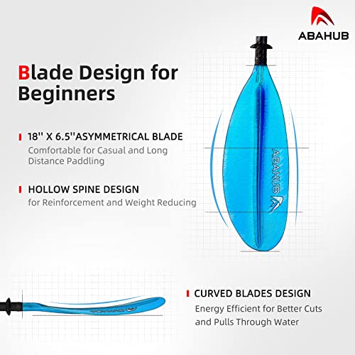 Abahub Kayak Paddles: 90.5 Inches, Aluminum Shaft
