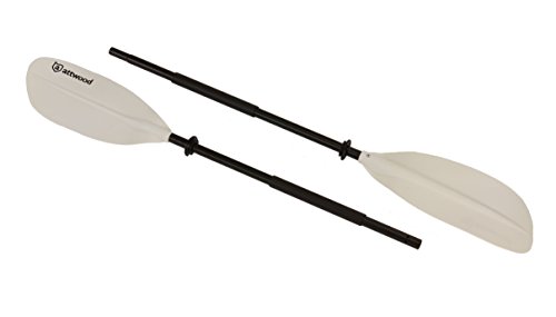 Attwood 7ft Asymmetrical 2-Piece Kayak Paddle, Comfort Grips