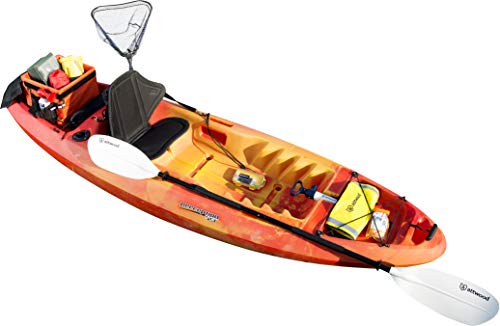 Attwood 7ft Asymmetrical 2-Piece Kayak Paddle, Comfort Grips