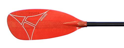 Geronimo Glass Straight Whitewater Kayak Paddle - Red