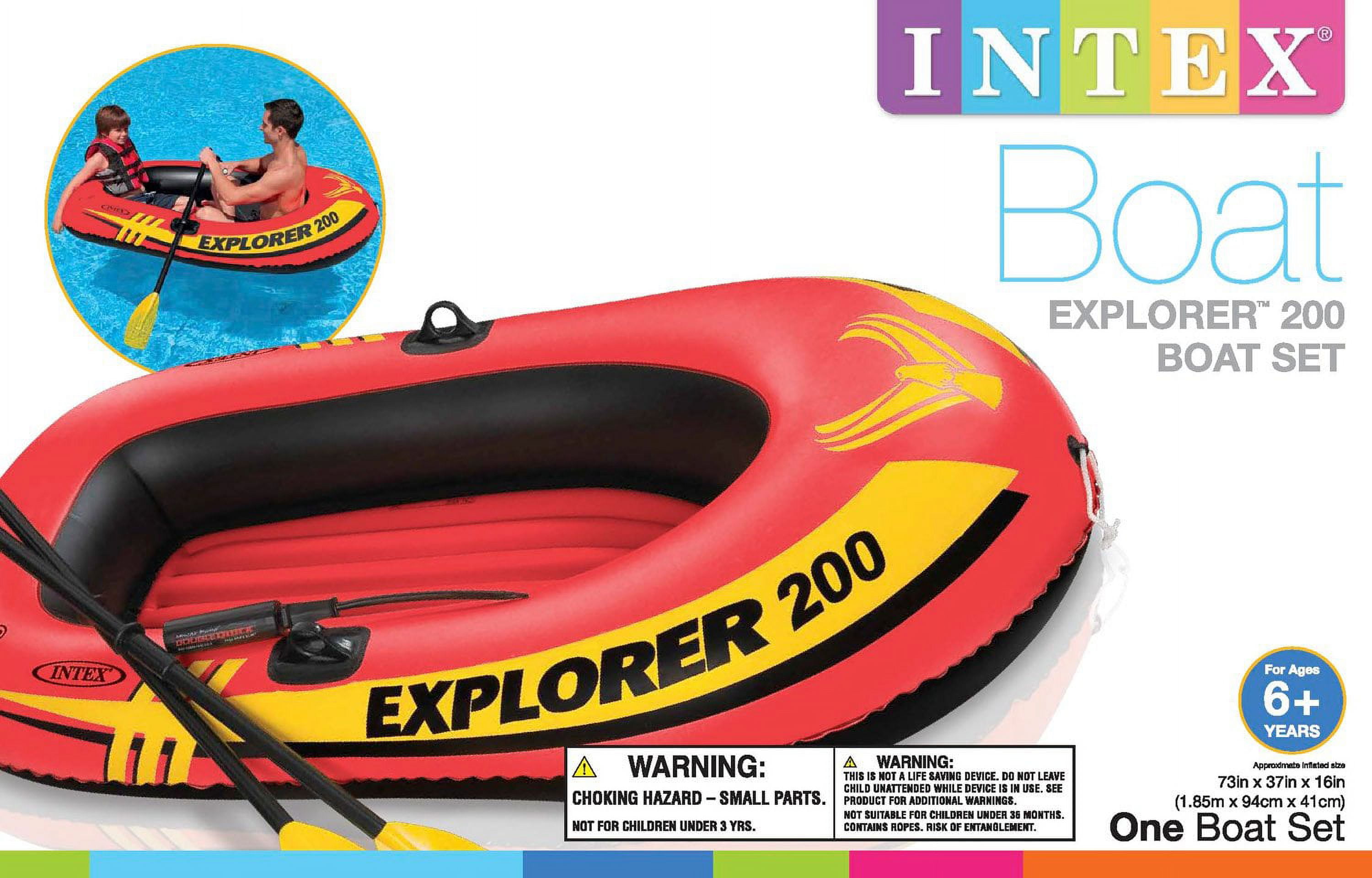 Intex Explorer 200 Inflatable 2 Person Rafting Set