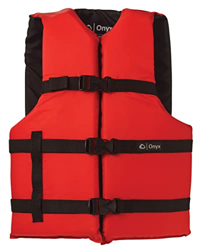 ONYX General Purpose Life Jacket, Red - Universal Size