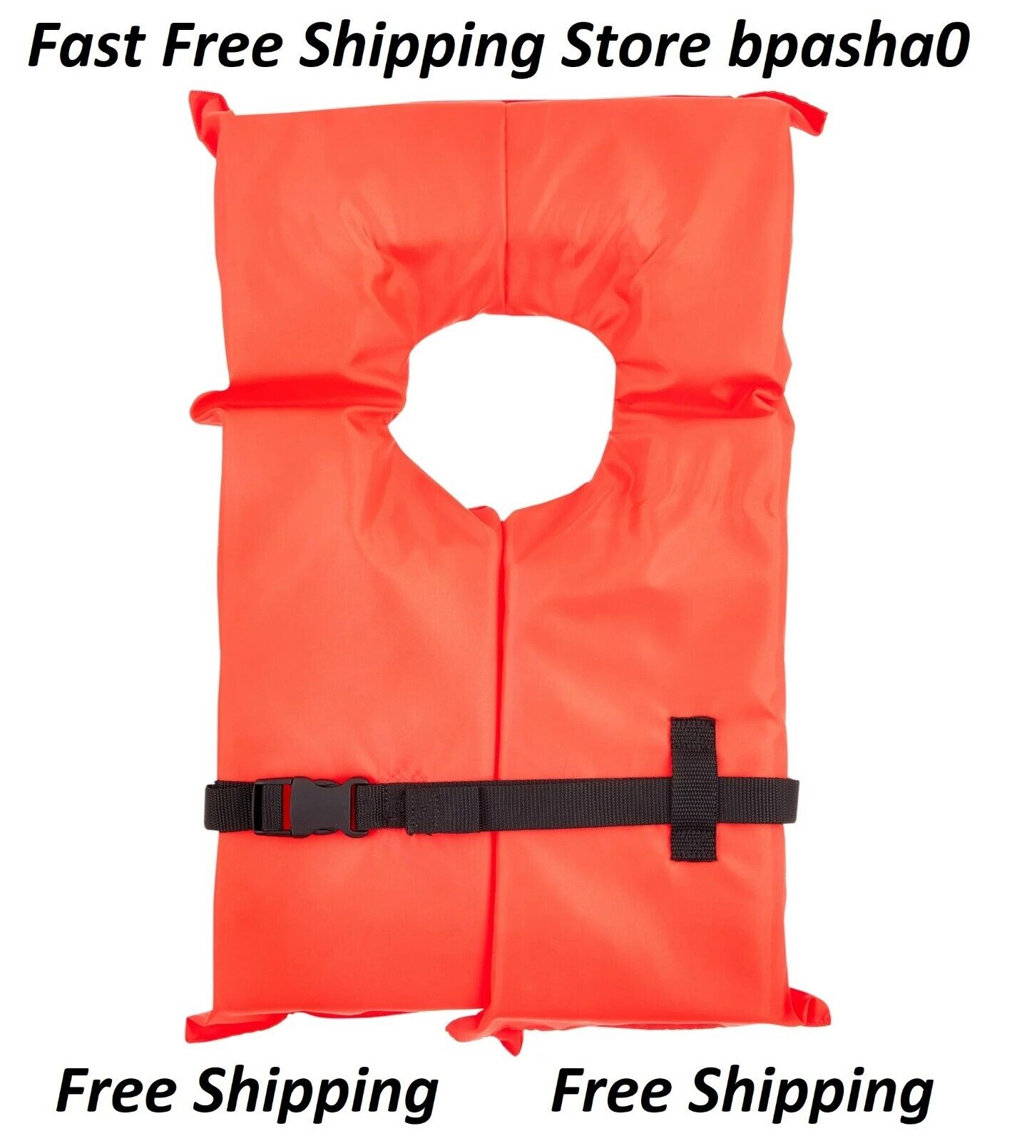Orange Adult USCG Approved Life Jacket PFD Buoyancy