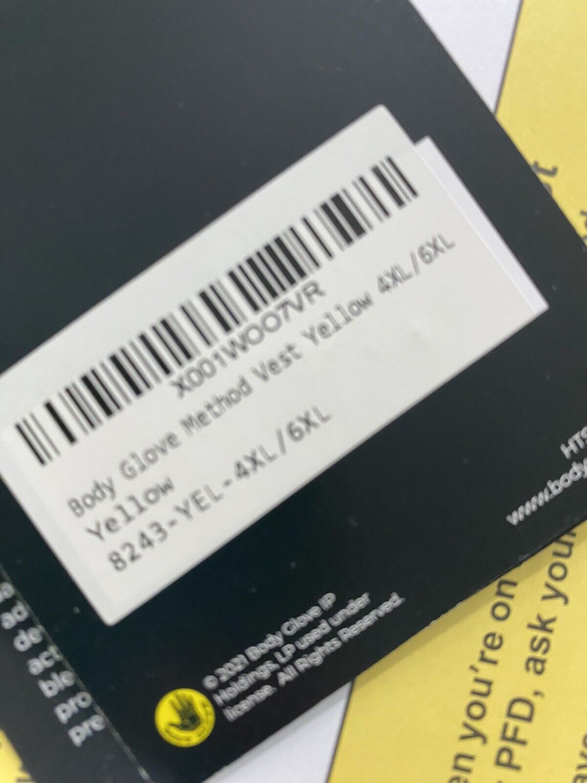 Body Glove Method Men's Life Vest - Black/Yellow