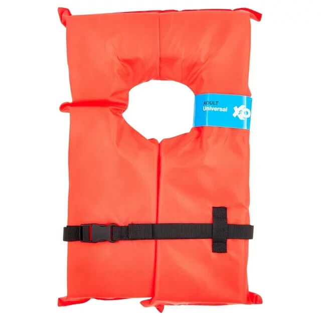 Orange Adult USCG Approved Life Jacket PFD Buoyancy