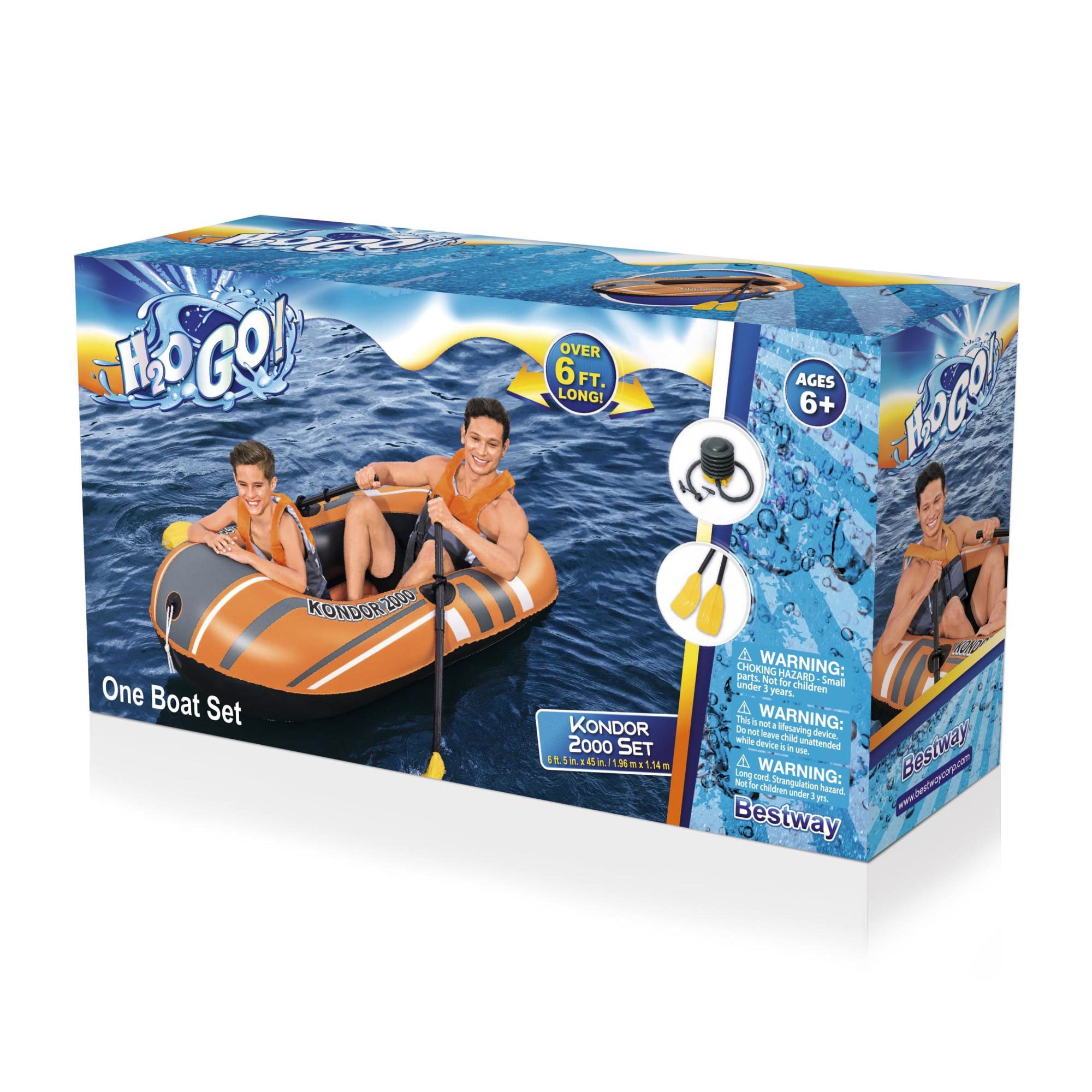 Inflatable Raft Set with Oars and Pump (2 Pack)