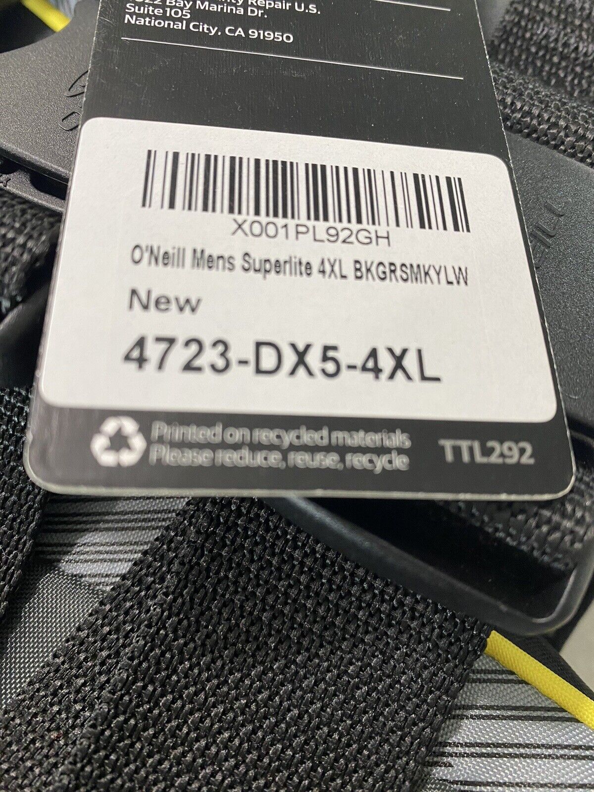 O'Neill Superlite DX5 4XL Men's USCG Life Jacket