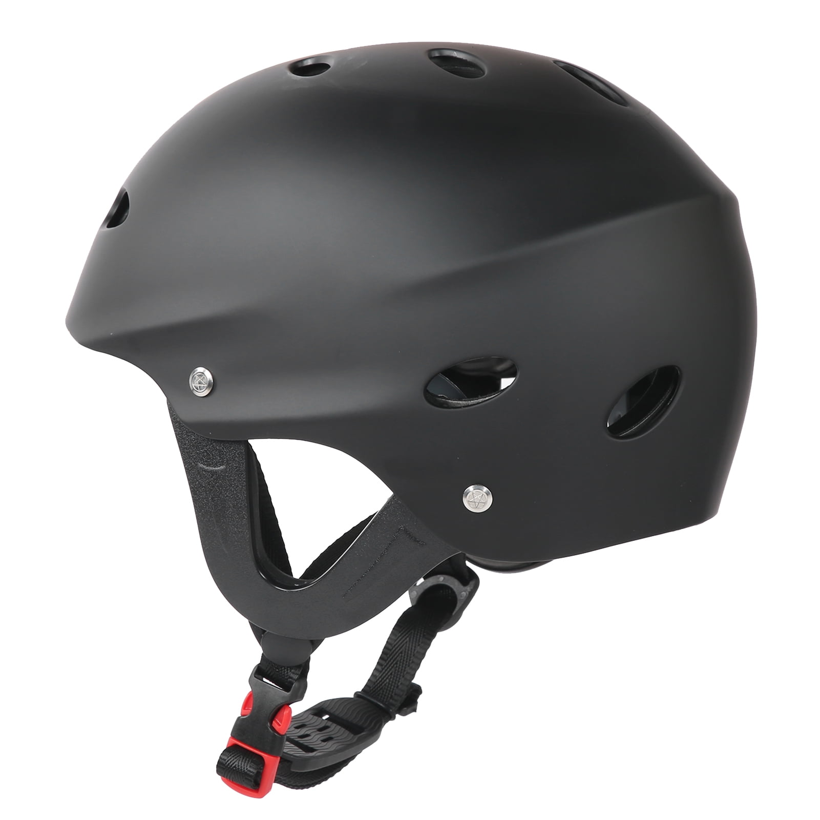 Ultralight Matte Black Safety Helmet for Rafting & Kayaking