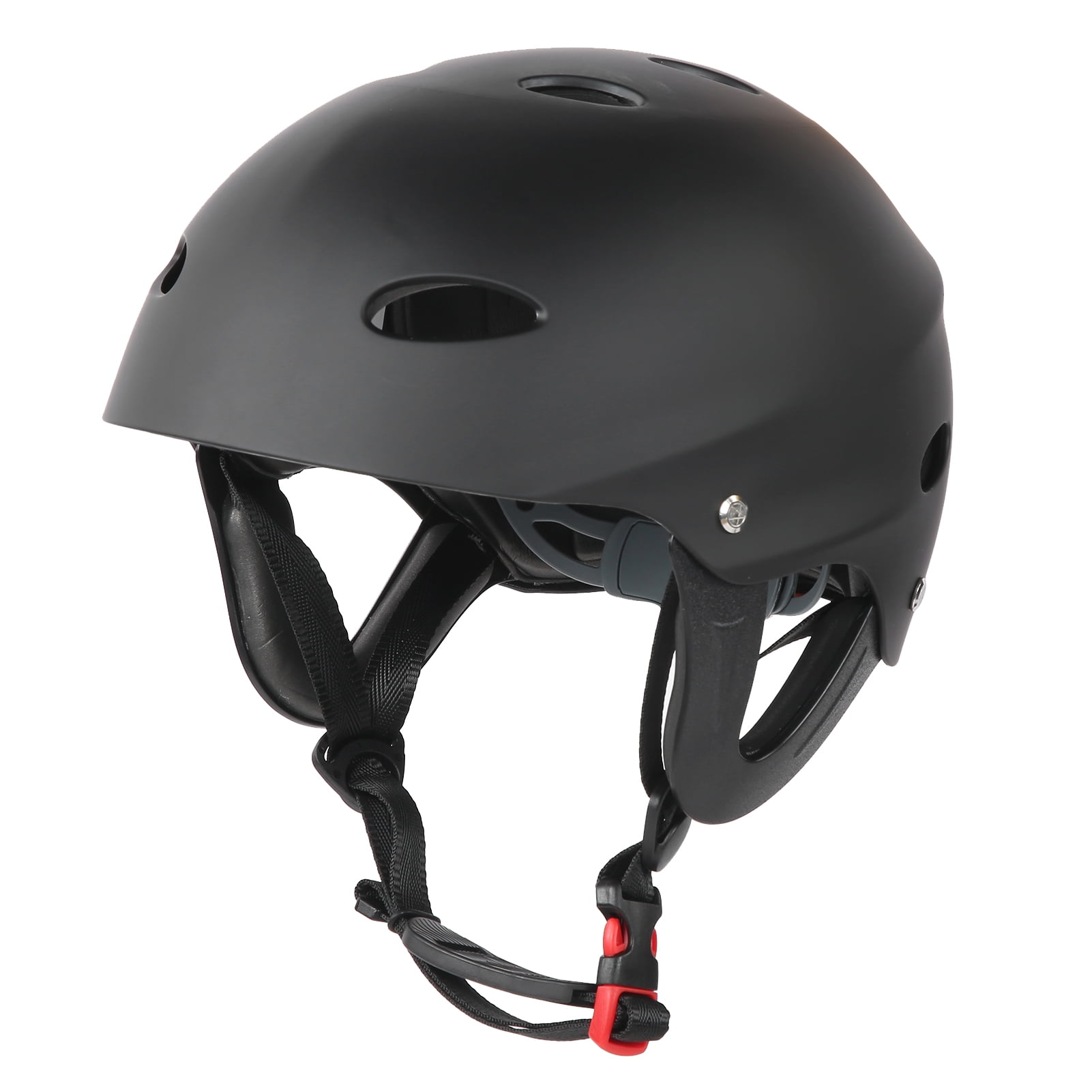 Ultralight Matte Black Safety Helmet for Rafting & Kayaking