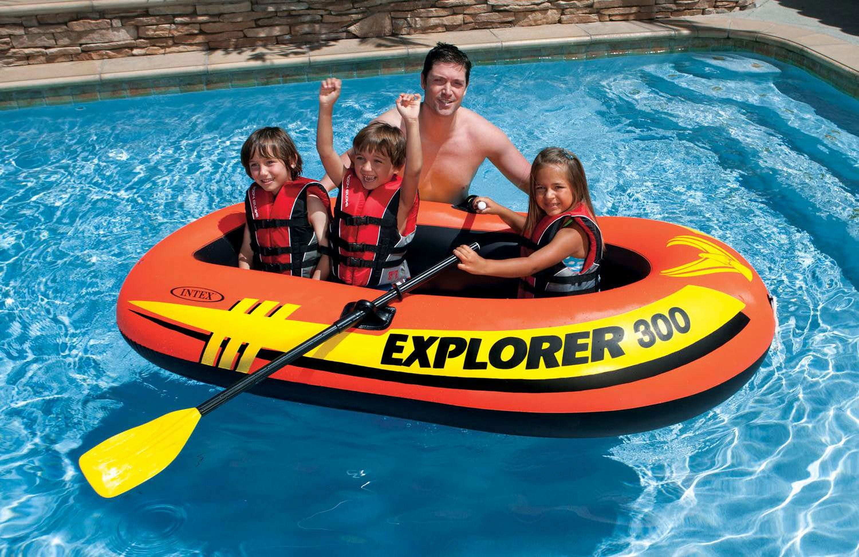Intex Explorer 300 Inflatable 3-Person Fishing Raft
