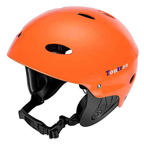 Tontron Medium Glossy Citrus Watersports Helmet for Adults