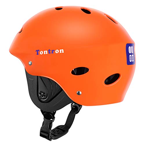 Tontron Medium Glossy Citrus Watersports Helmet for Adults