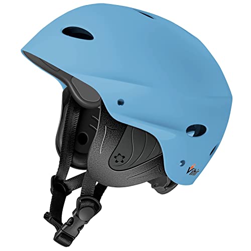 Vihir Adjustable Adult Water Sports Helmet with Ears ideal for Rafting & Kayaking