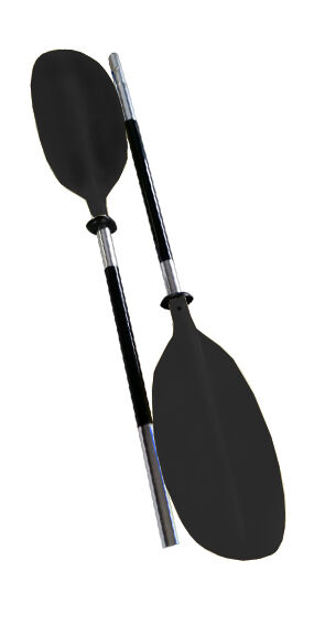 Detachable Lightweight Black Aluminum Kayak Paddle, Asymmetric