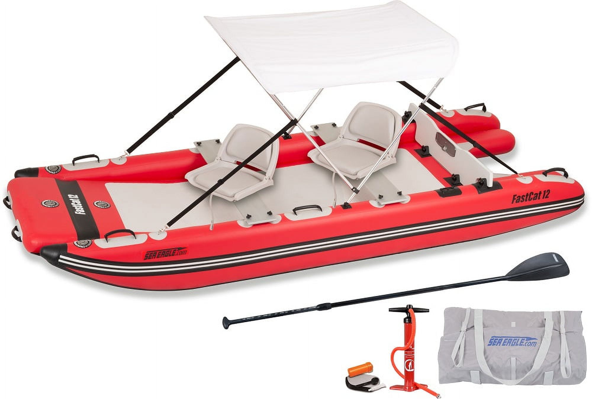 Sea Eagle FastCat12 Catamaran Inflatable Boat with Swivel Seat
