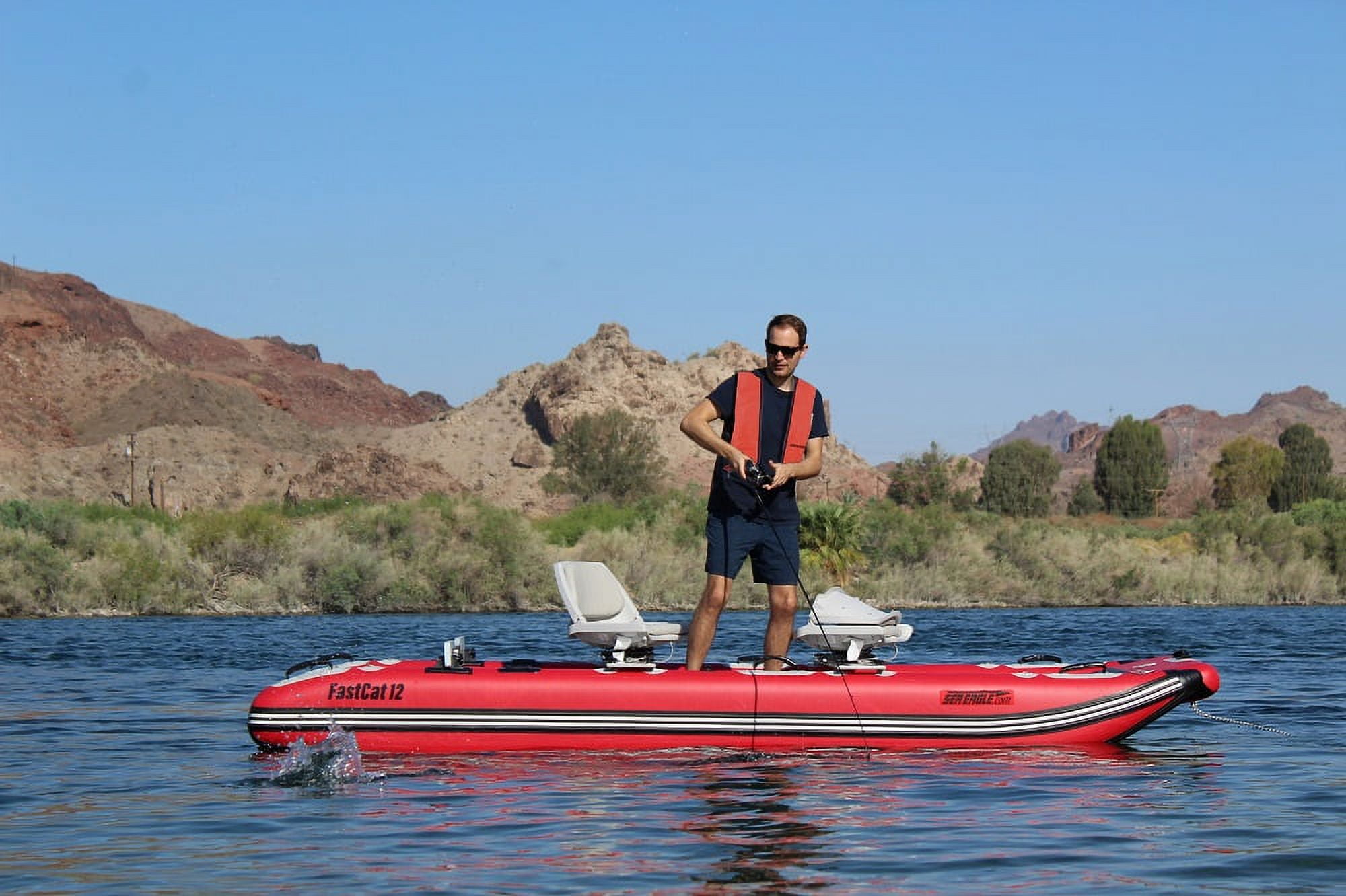 Sea Eagle FastCat12 Catamaran Inflatable Boat with Swivel Seat