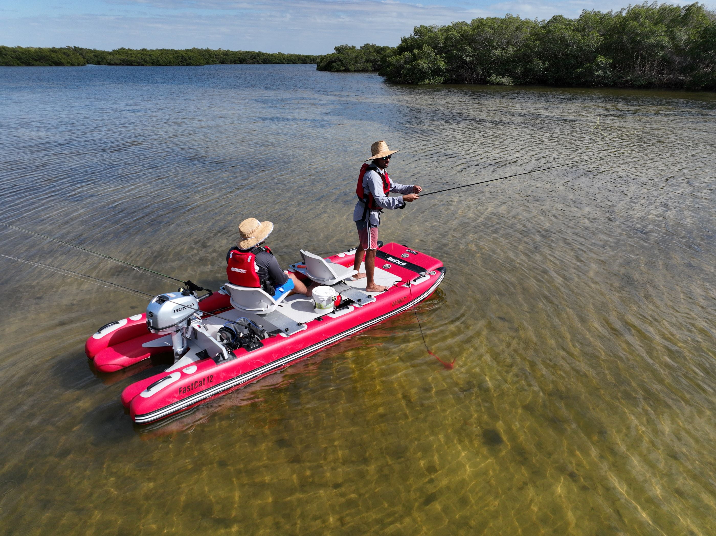 Sea Eagle FastCat12 Catamaran Inflatable Boat with Swivel Seat