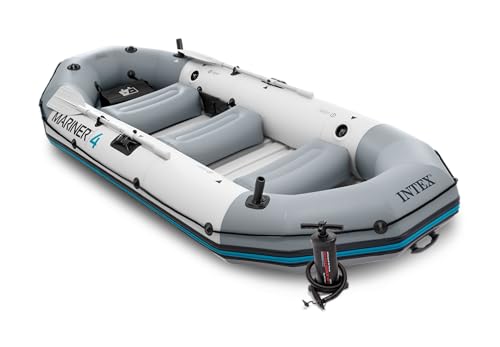 INTEX Mariner 4 Inflatable Boat Set: Oars & Pump
