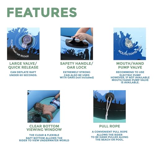 AQUAVUE Voyager: Clear Bottom Inflatable Raft for All