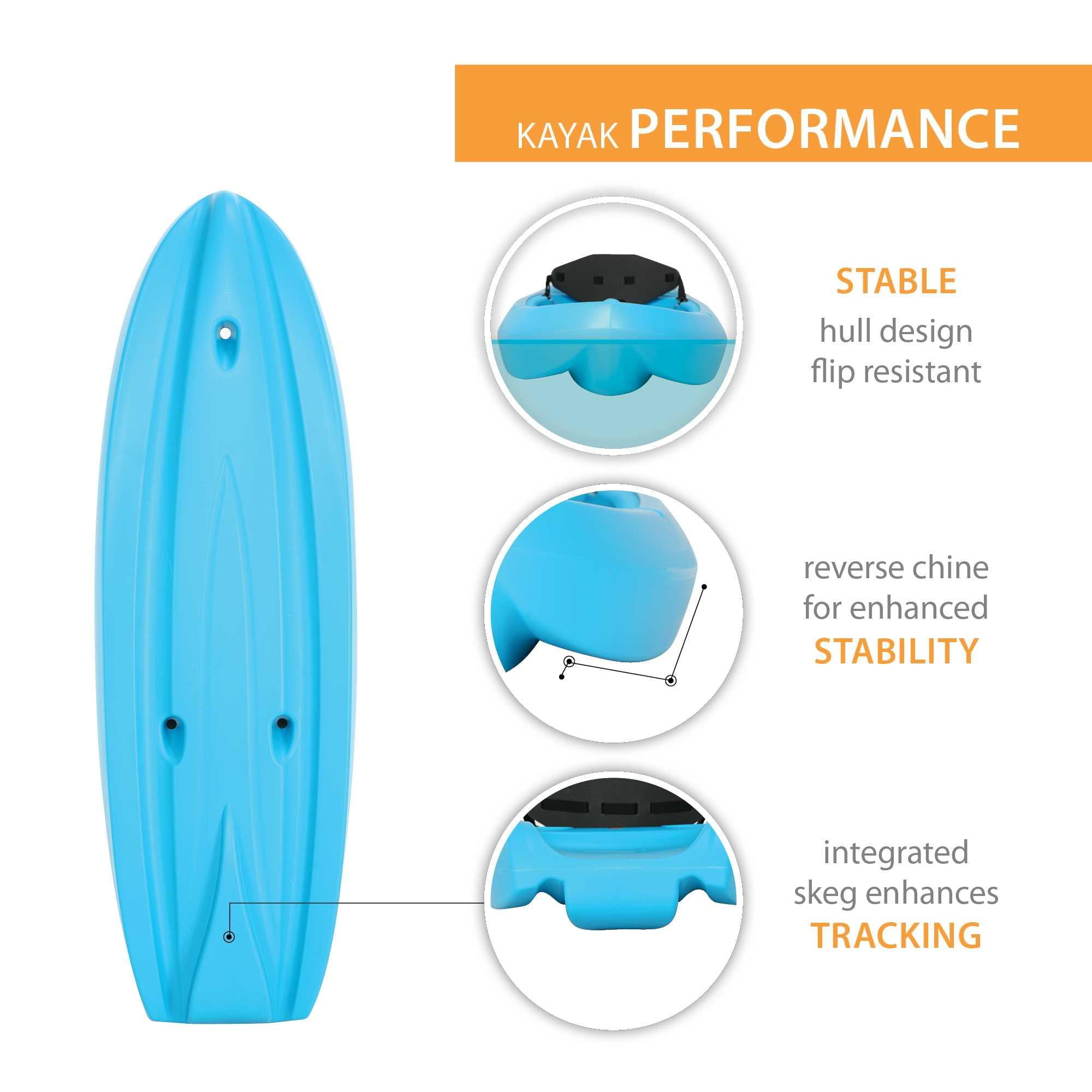 Youth Sit-on-Top Kayak, Glacier Blue by Lifetime