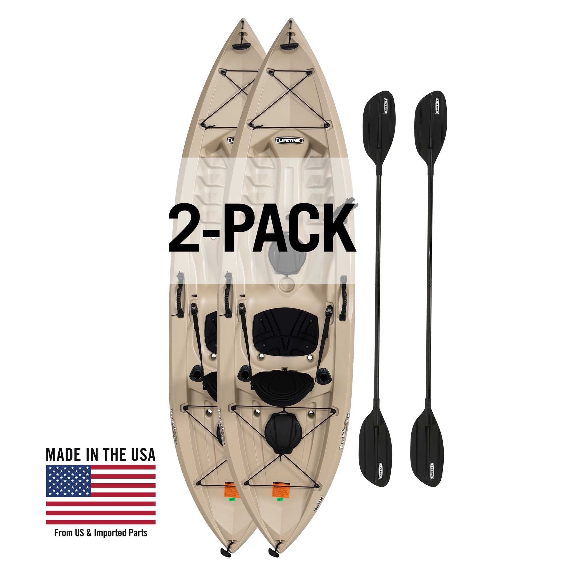 Tamarack Angler Sit-on-Top Kayak Bundle, Tan