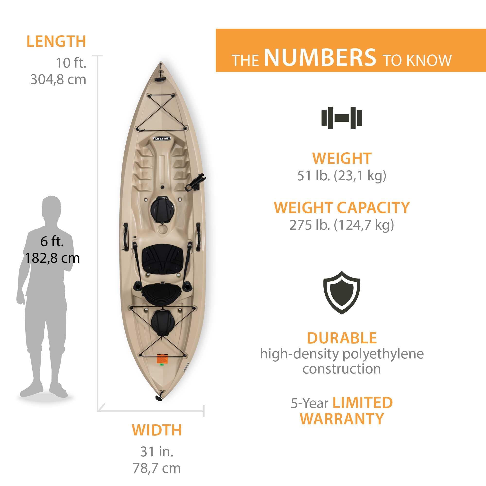 Tamarack Angler Sit-on-Top Kayak Bundle, Tan