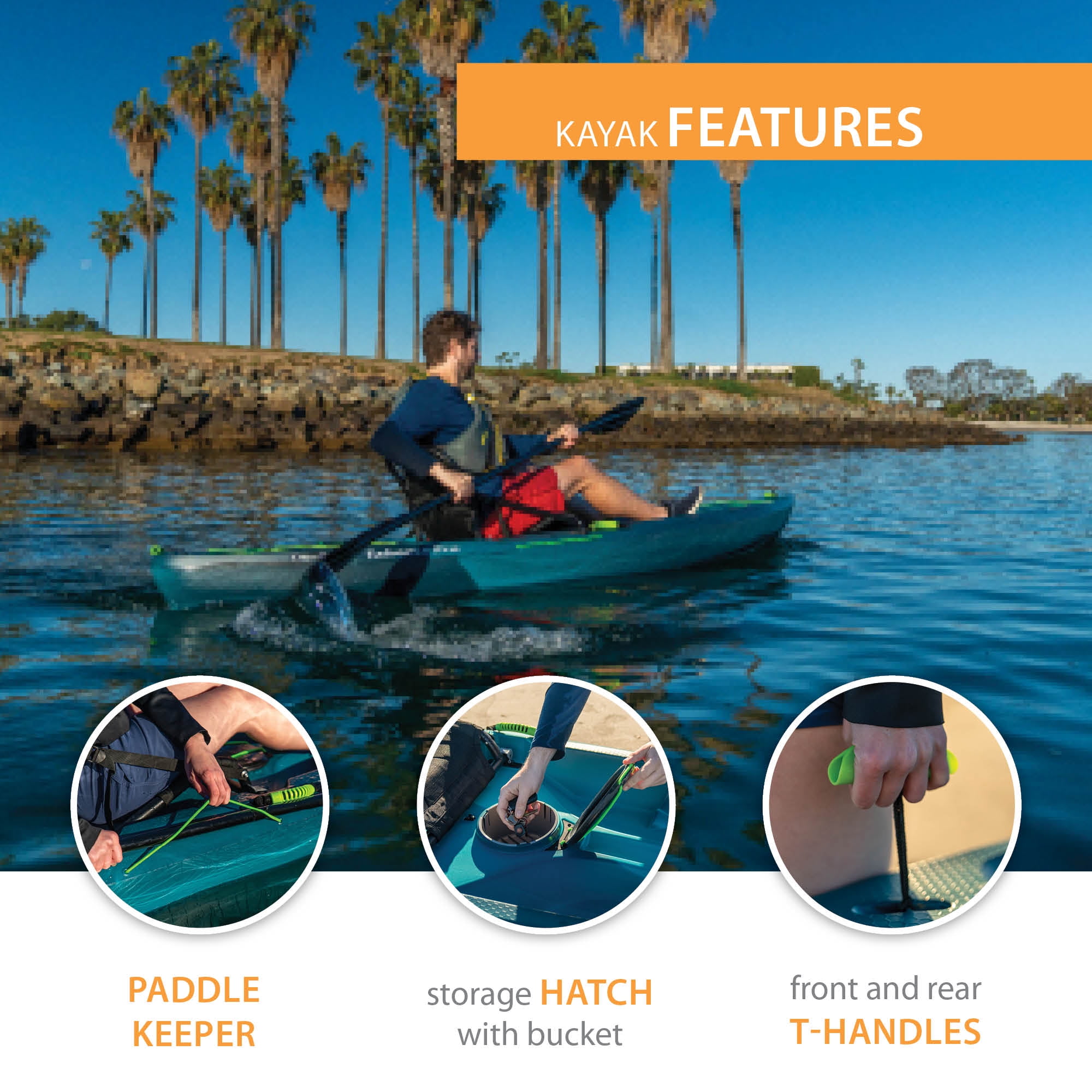 Lifetime Tahoma Pro Kayak, Aurora Fusion Color