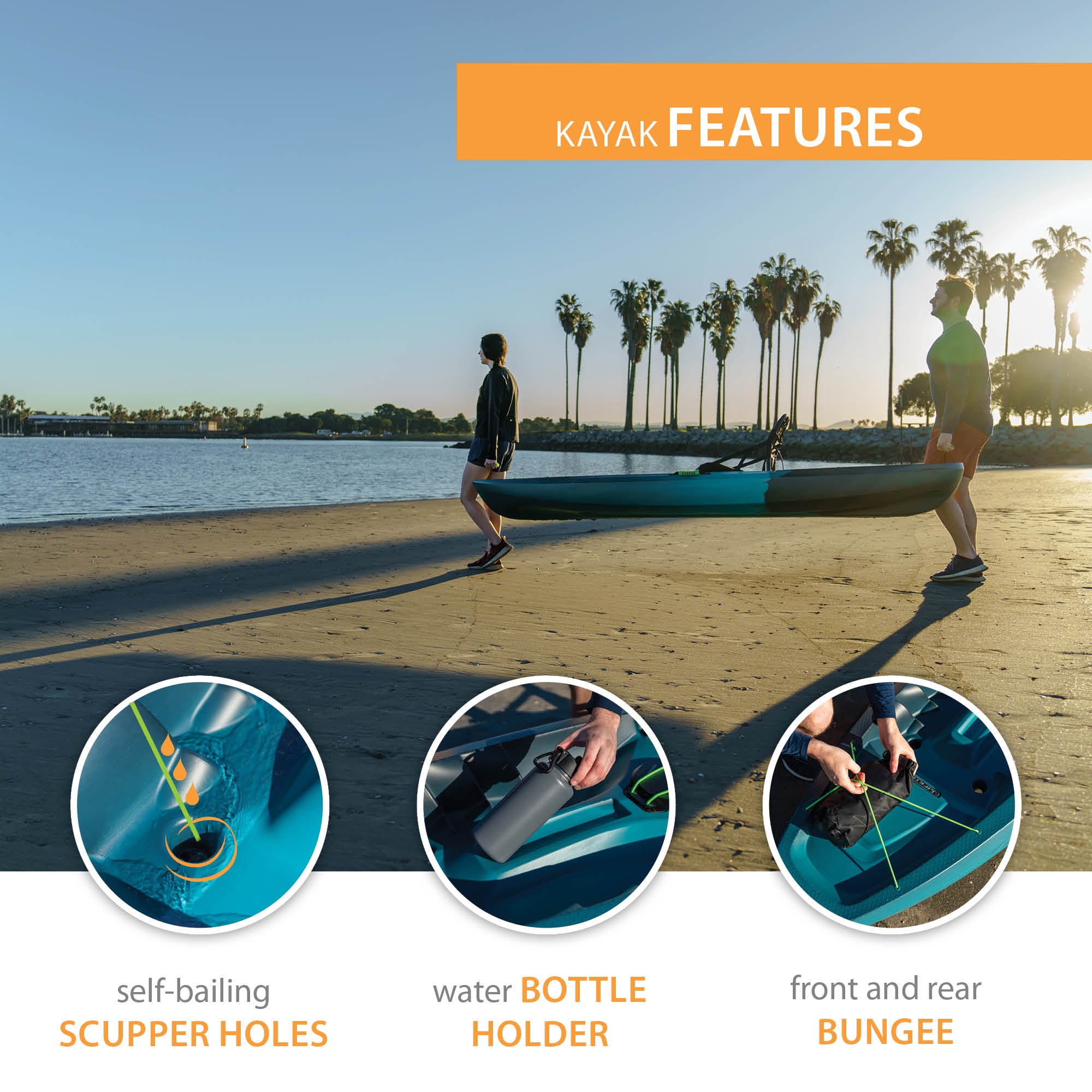 Lifetime Tahoma Pro Kayak, Aurora Fusion Color