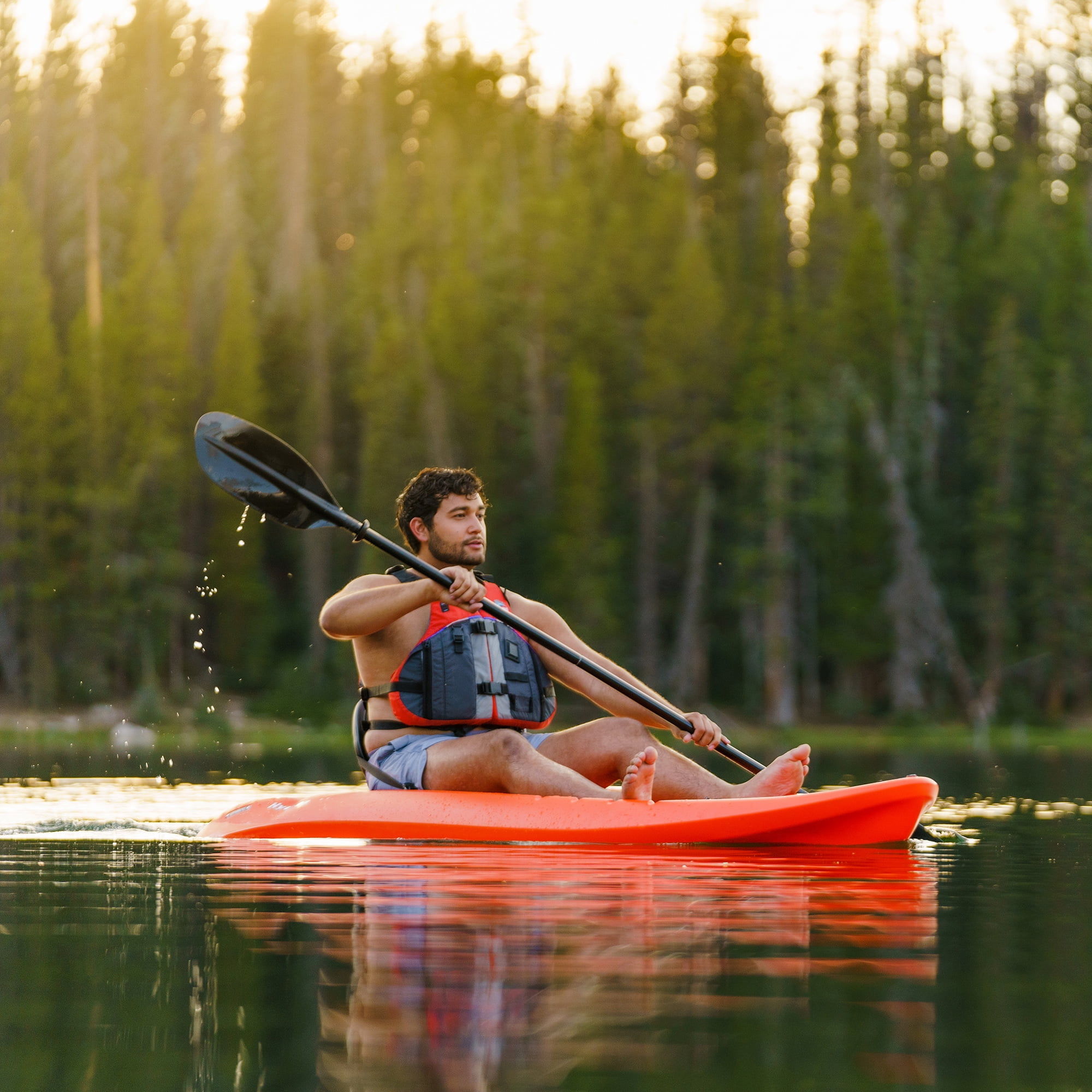 Orange Lifetime Hydros 101" Kayak (90595)