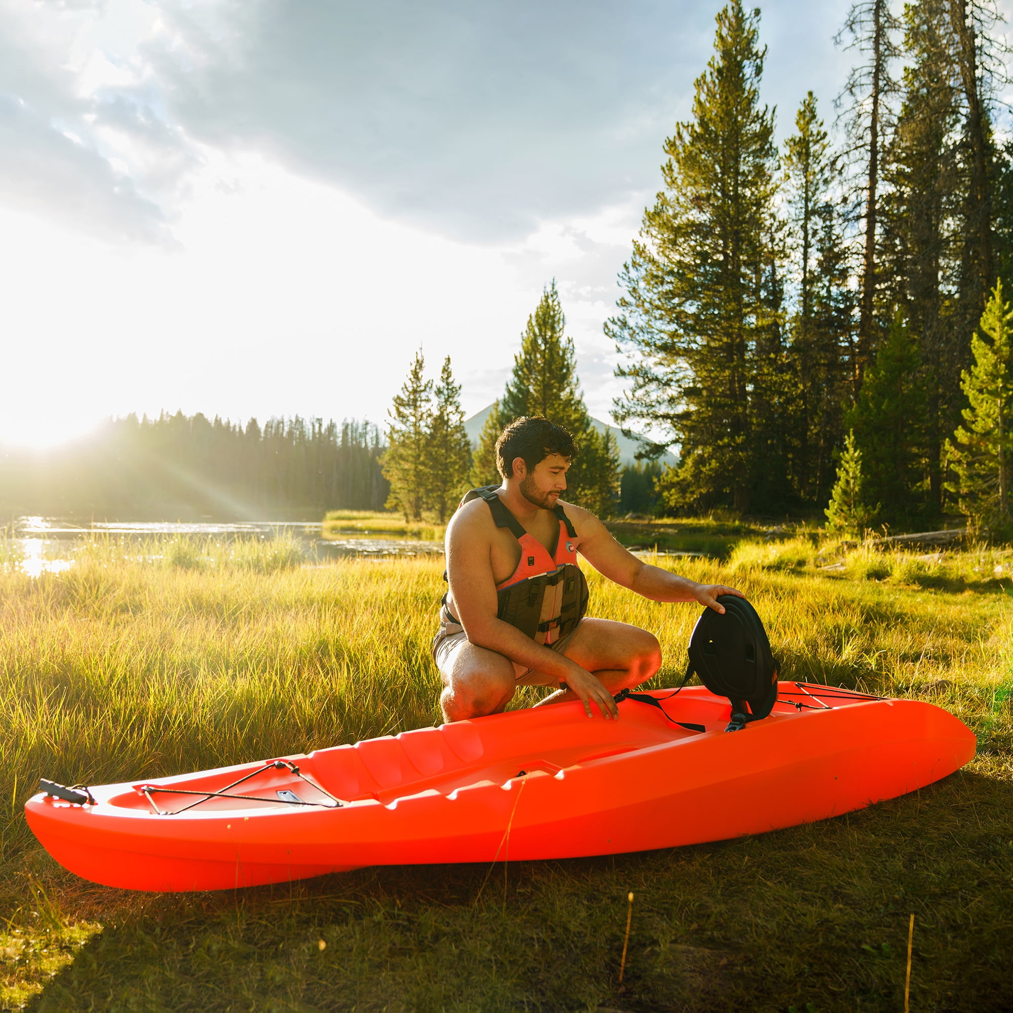 Orange Lifetime Hydros 101" Kayak (90595)