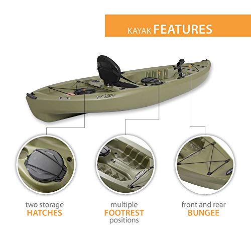 Lifetime Tamarack Angler Sit-On-Top Kayak Olive, 120