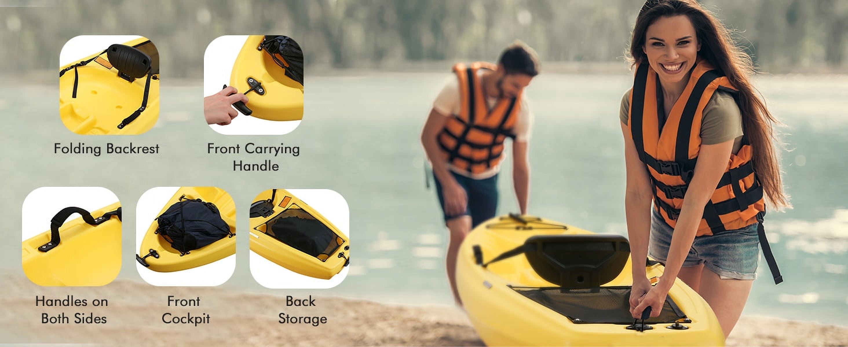 Single person sit-in kayak for fishing, 8.5ft