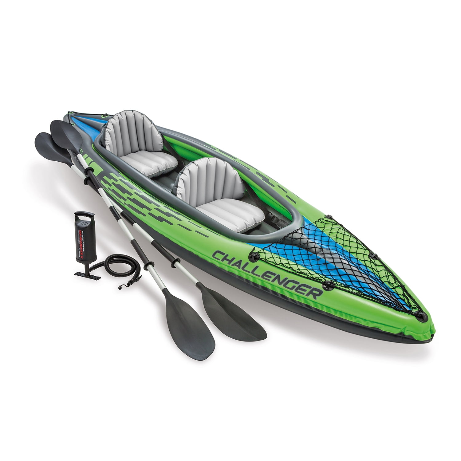 Intex Challenger K2 Kayak Bundle: Oars, Pump, Inflatable