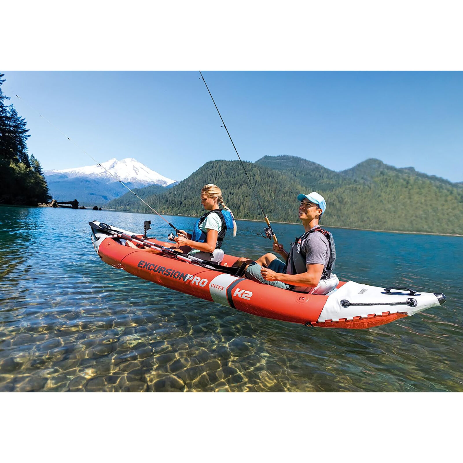 Excursion Pro Inflatable Kayak Kit with Aluminum Oars