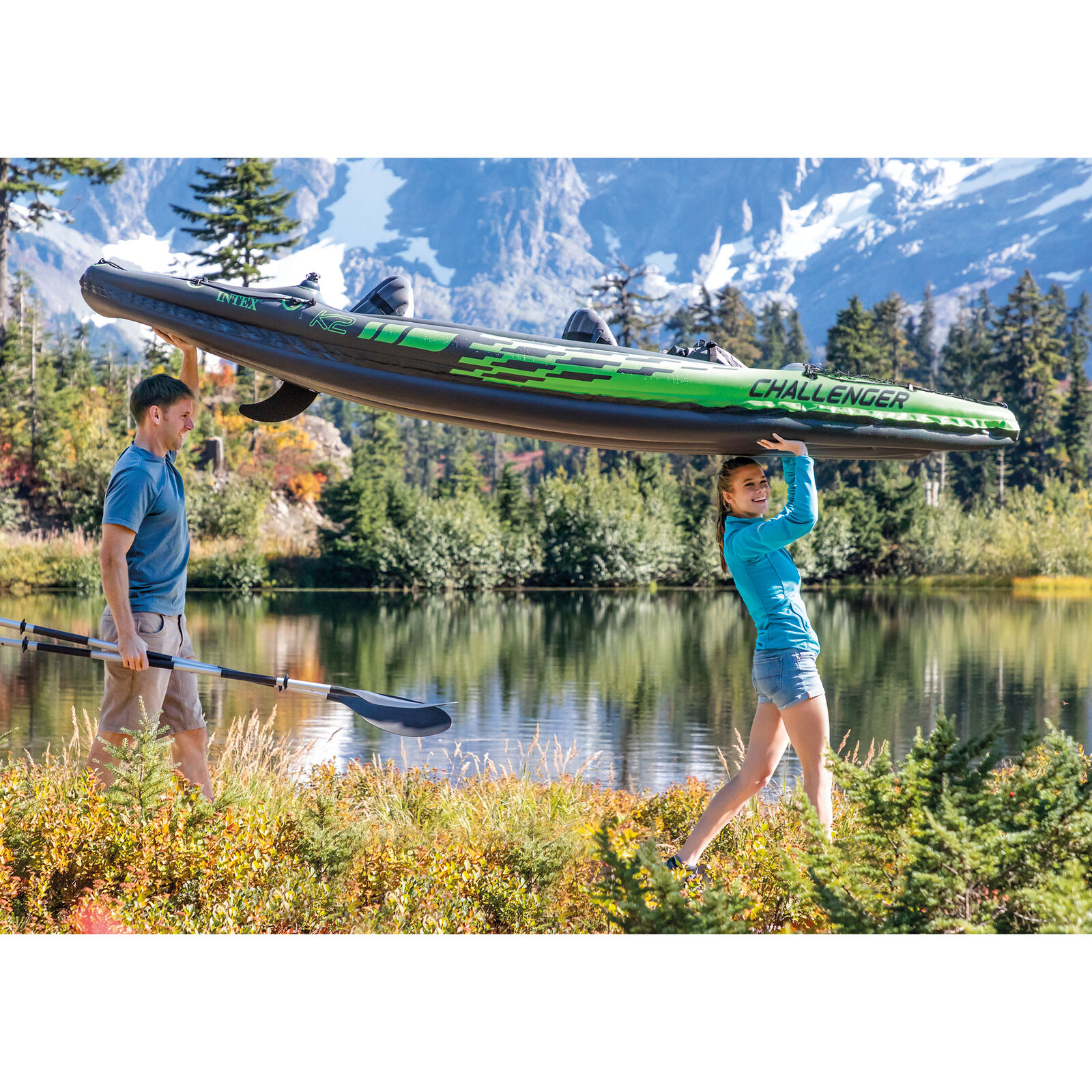 Intex Challenger K2 Inflatable Kayak Kit with Oars