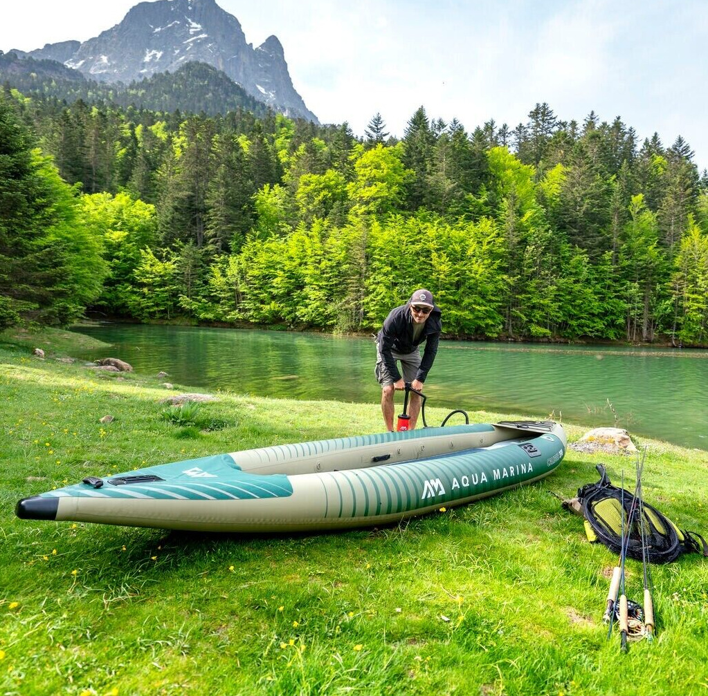 Inflatable Fishing Kayak for 1-2 People, Green