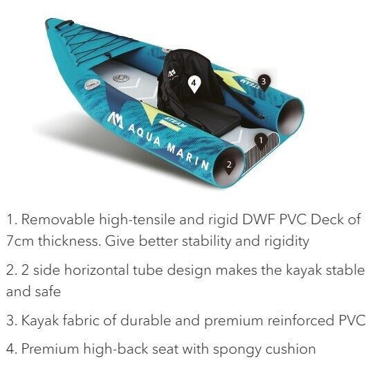 2 Person Inflatable Kayak with Dry Bag