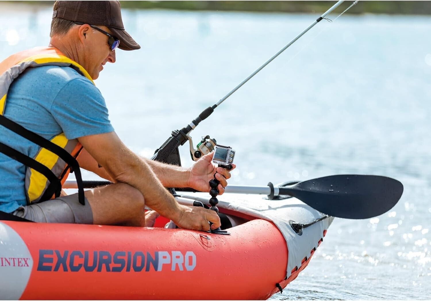 INTEX Excursion Pro Inflatable Kayak with Deluxe Oars