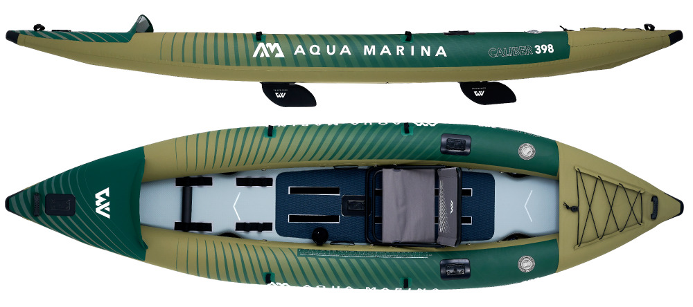 Inflatable Fishing Kayak for 1-2 People, Green
