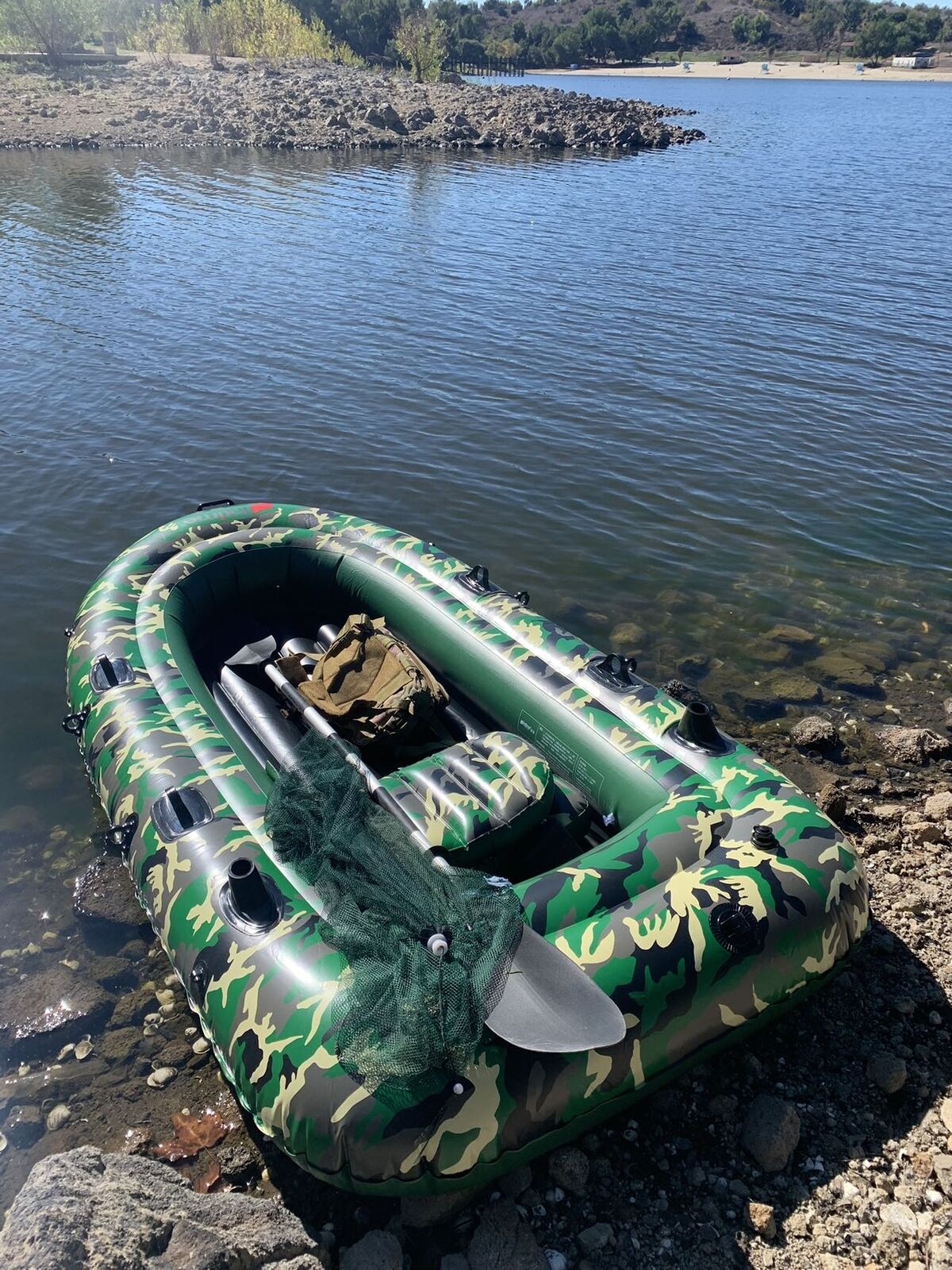 Inflatable Camo Raft Set for 3-4 People